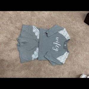 Wifey Lace sweatshirt and matching shorts